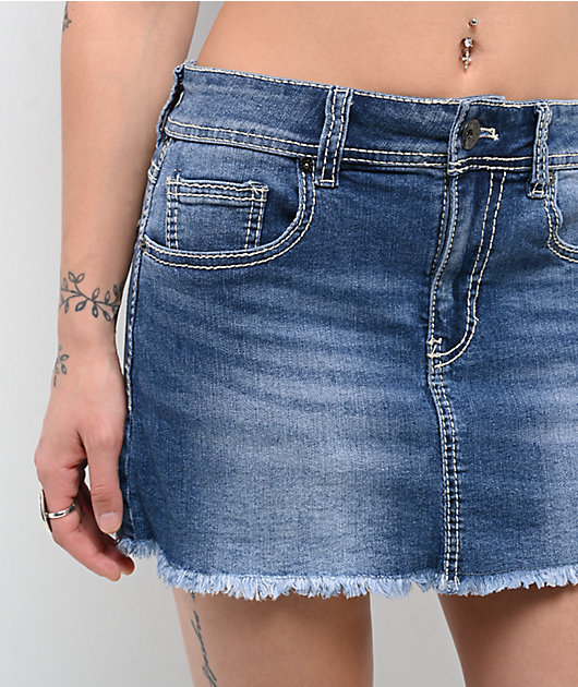 新品 L'Appartement SKIRT HALF SLEEVE Blue Denim Deconstructed Maxi Skirt (25-08193-401-BLUE)