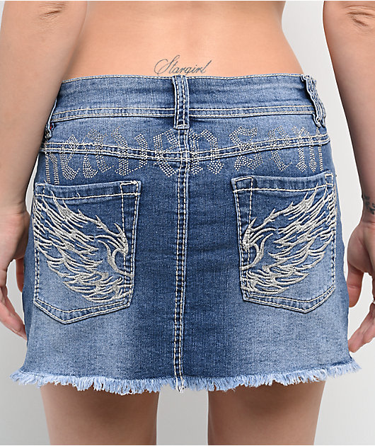 Ninth Hall Alyssia Heavenly Cutoff Mini Skirt | Zumiez