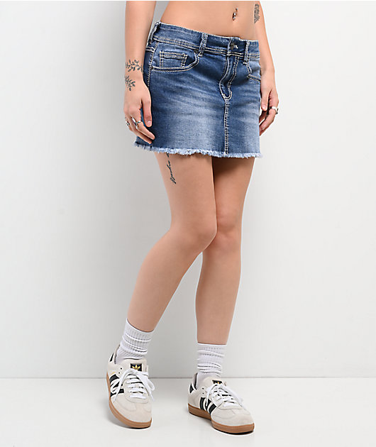 新品 L'Appartement SKIRT HALF SLEEVE Blue Denim Deconstructed Maxi Skirt (25-08193-401-BLUE)