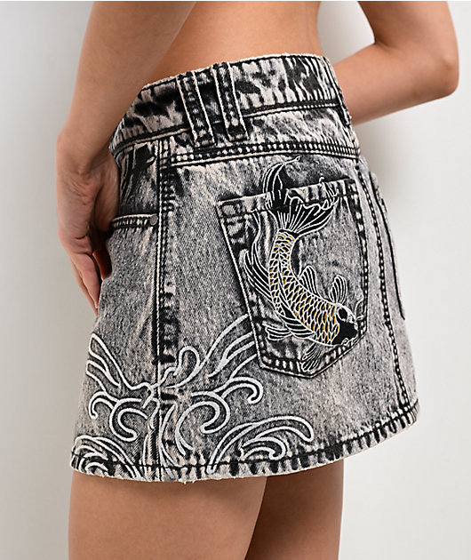 Ninth Hall Alyssia Koi Haze Mini Skirt | Zumiez