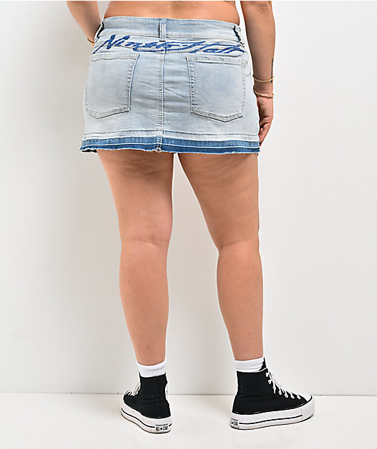 Ninth Hall Alyssia Monsoon2 Wash Cutoff Mini Skirt