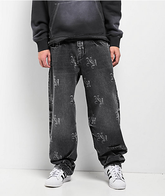 Ninth Hall Ambush Black Wash Loose Fit Jeans | Zumiez