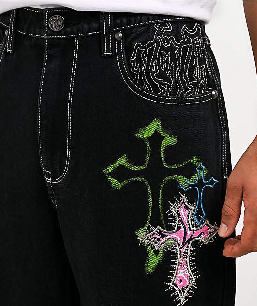 Ninth Hall Ambush Criss Cross Black Jeans