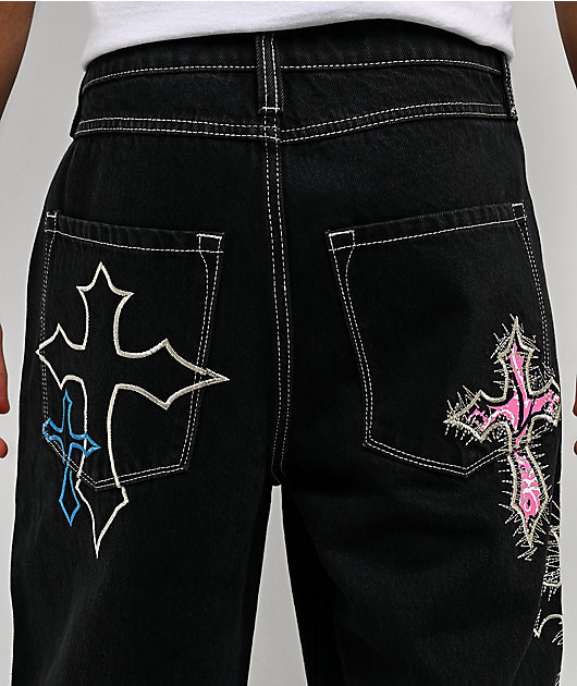 Ninth Hall Ambush Criss Cross Black Jeans