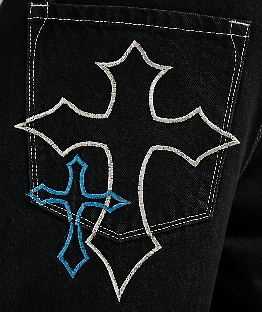 Ninth Hall Ambush Criss Cross Black Jeans