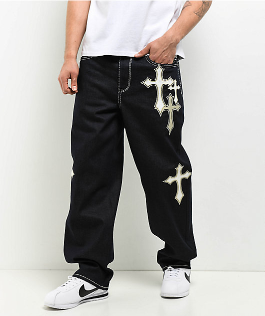 Ninth Hall Ambush Crosses Raw Indigo Loose Fit Jeans | Zumiez