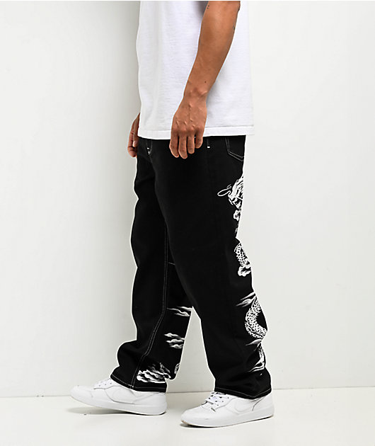 Ninth Hall Ambush Dragon Black Baggy Denim Jeans | Zumiez