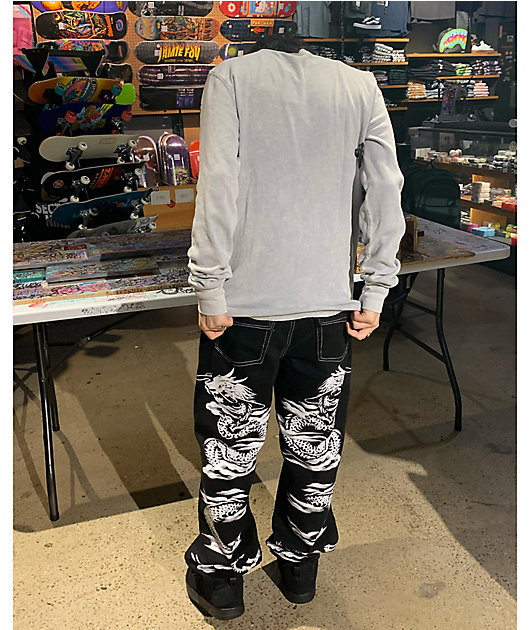 Ninth Hall Ambush Dragon Black Baggy Denim Jeans | Zumiez