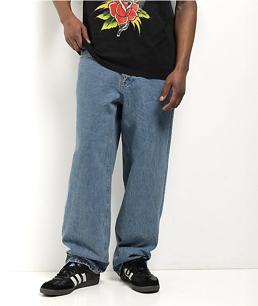 Ninth Hall Ambush Dragon Blue Wash Loose Fit Jeans