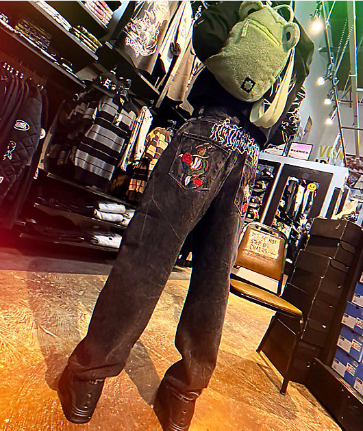 AMBUSH デニム Ninth Hall Ambush Embroidered Black Denim Jeans | Zumiez
