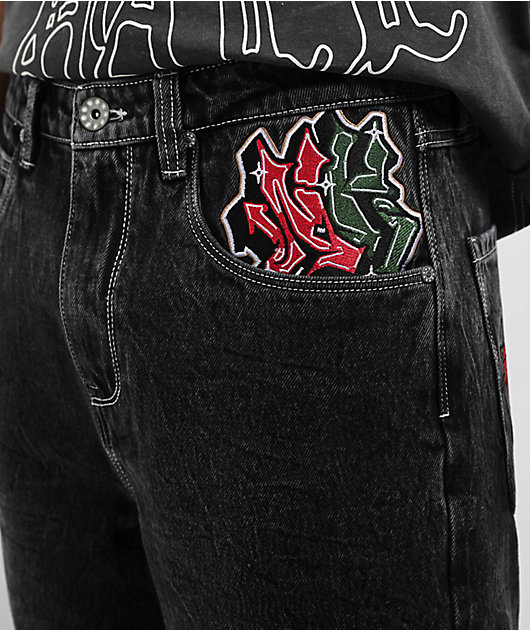Ninth Hall Ambush Embroidered Black Denim Jeans | Zumiez