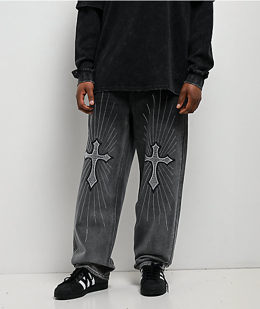 Ninth Hall Ambush Glory Black Wash Loose Fit Jeans | Zumiez