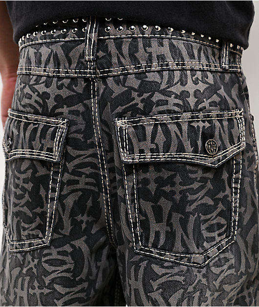 Ninth Hall Ambush Marked Up Black Wash Jeans