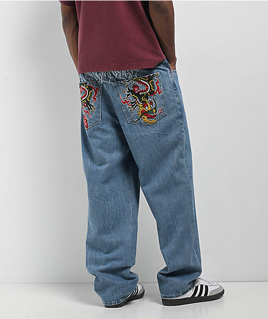 Ninth Hall Ambush Medium Blue Baggy Jeans | Zumiez