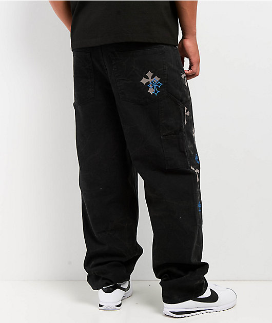 Ninth Hall Ambush Painter Crosses Black Wash Loose Fit Carpenter Jeans