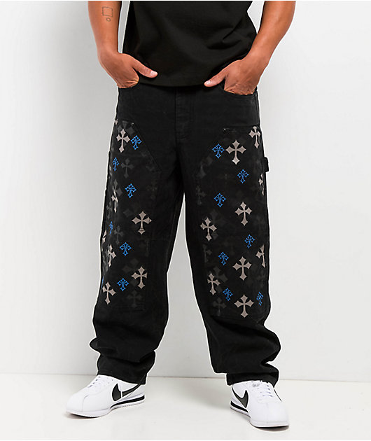 Ninth Hall Ambush Painter Crosses Black Wash Loose Fit Carpenter