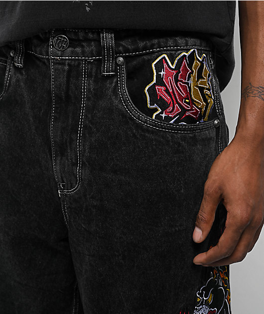 Ninth Hall Ambush Panther Black Wash Jeans | Zumiez