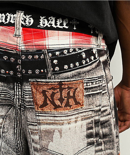 Ninth Hall Ambush Pearls & Crosses Loose Fit Jeans