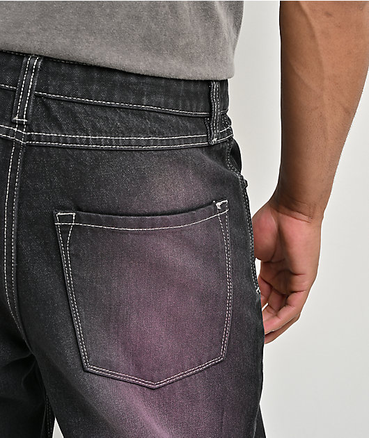 Ninth Hall Ambush Purple Wash Black Denim Loose Fit Jeans | Zumiez