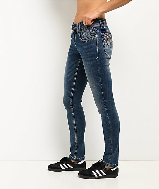 Ninth Hall Amiyah Blue Wash Skinny Jeans