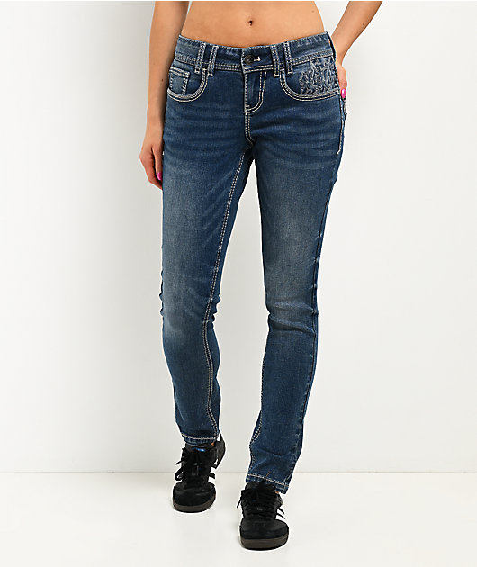 Ninth Hall Amiyah Blue Wash Skinny Jeans