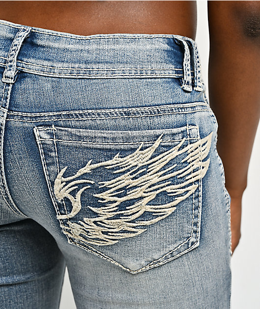 Ninth Hall Amiyah Light Wash Low Rise Skinny Jeans