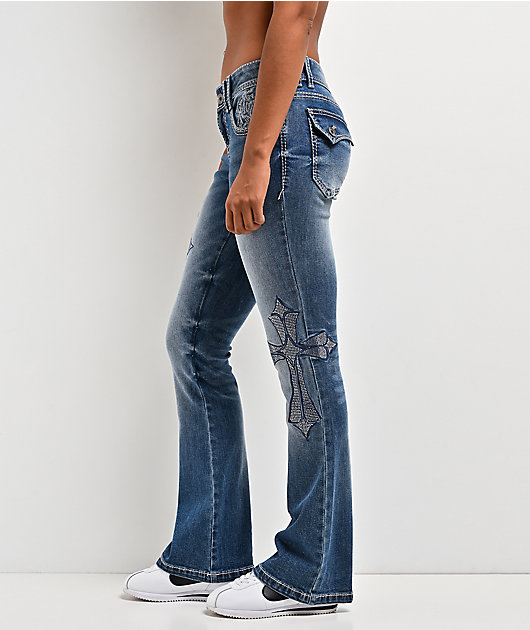 Ninth Hall Amiyah Reign Blue Wash Bootcut Jeans