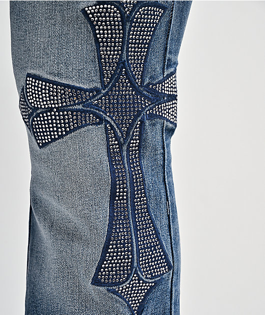 Ninth Hall Amiyah Reign Blue Wash Bootcut Jeans
