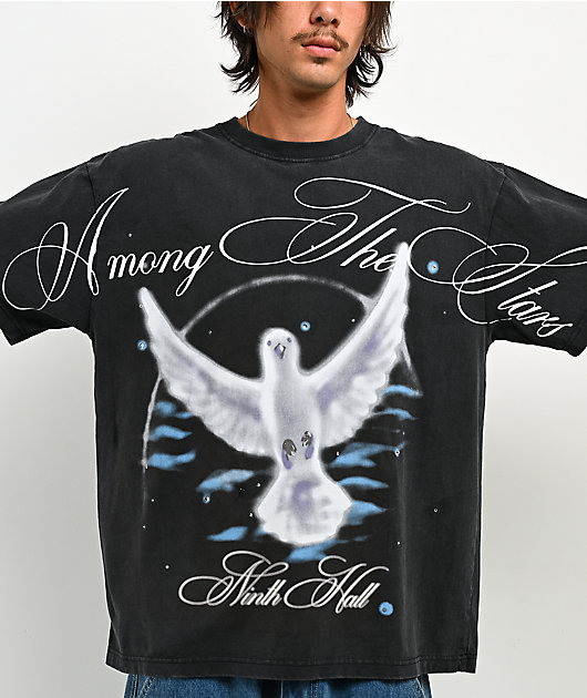 Ninth Hall Among The Stars Vintage Black T-Shirt