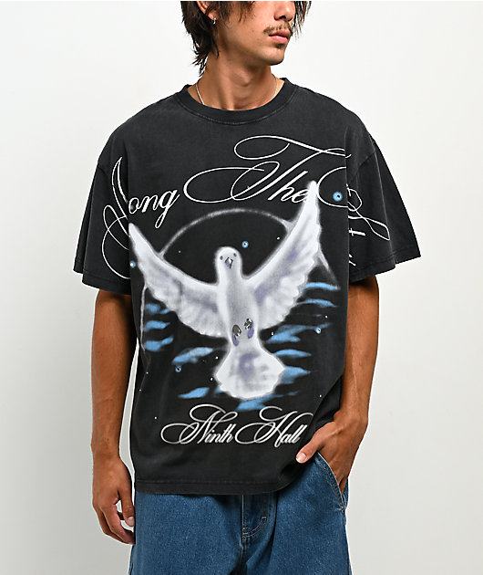 Ninth Hall Among The Stars Vintage Black T-Shirt