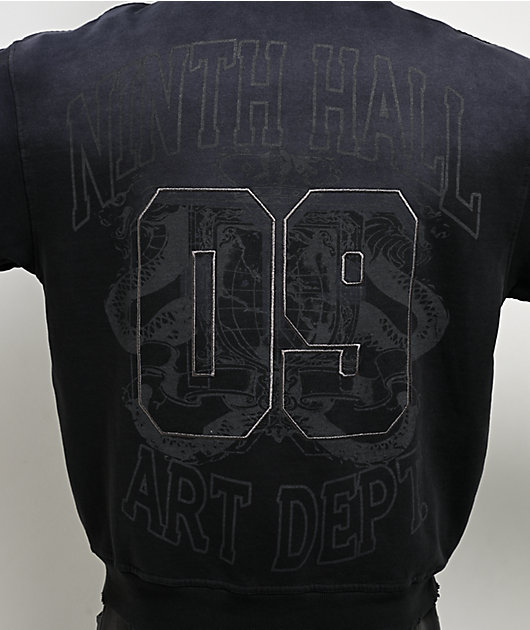 Ninth Hall Art Department Black Wash Zip Hoodie | Zumiez