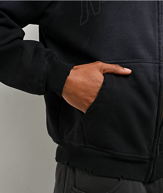 Ninth Hall Art Department Black Wash Zip Hoodie