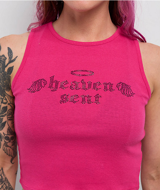 Ninth Hall Ashlee Heaven Pink Crop Tank Top | Zumiez