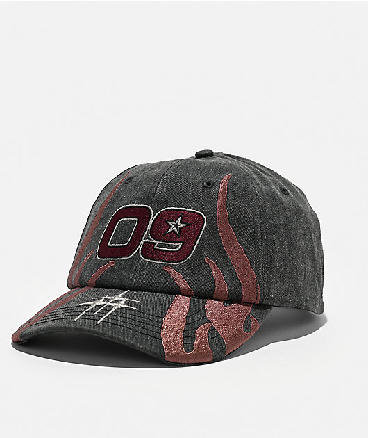Ninth Hall Ashton Black Wash Strapback Hat
