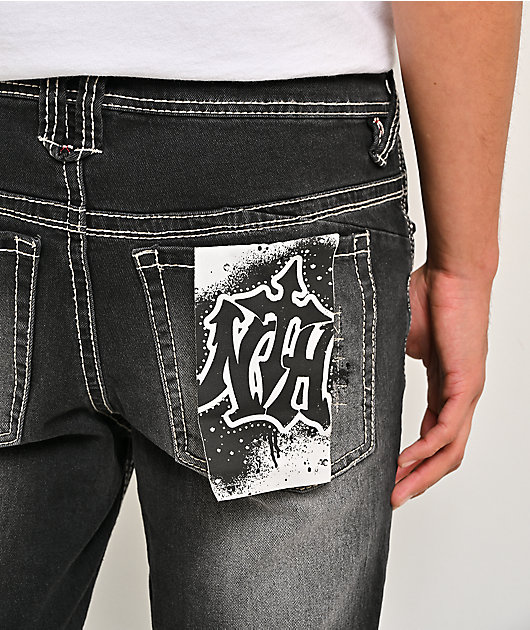 Ninth Hall Asphalt Black Skinny Jeans