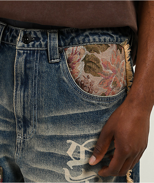 パンツ TRAVS TBHNP CAMOUFLAGE PATCHWORK JEANS Camouflage Patchwork Jeans | The Korean Fashion | The Korean Fashion