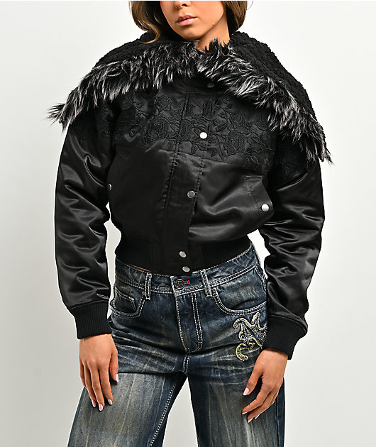 Ninth Hall Ayla Floral Black Jacket