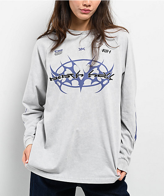 Ninth Hall Bennie Grey Wash Long Sleeve T-Shirt | Zumiez