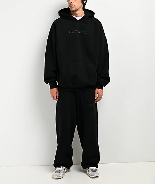 Black sweatpants and hoodie best sale