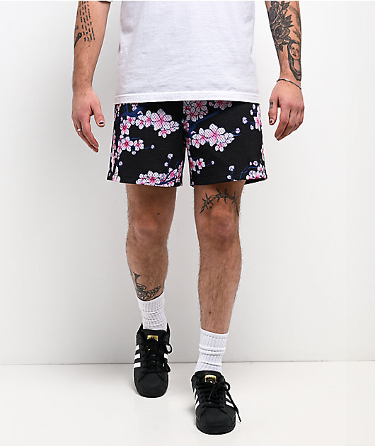 Ninth Hall Blossom Black Mesh Shorts