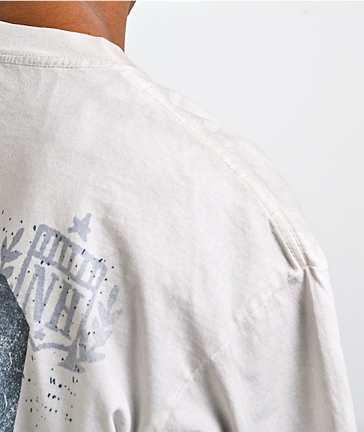 Ninth Hall Boot Camp Blues Dirty Wash White T-Shirt