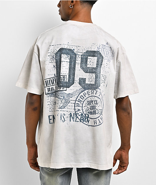 Ninth Hall Boot Camp Blues Dirty White Wash T-Shirt