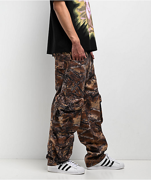 Ninth Hall Brown Camo 3D Cargo Pants | Zumiez