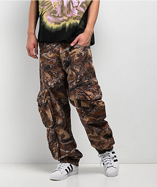 s*♪様 サーティーツーFATGUEPANTS BROWN/CAMO Lサイズ Ninth Hall Brown Camo 3D Cargo Pants | Zumiez