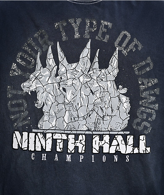 Ninth Hall Champions Navy & Black Wash 2fer Long Sleeve T-Shirt