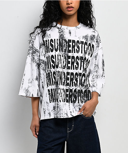 Ninth Hall Ciara Misunderstood Washed White T-Shirt | Zumiez