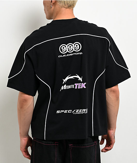 Ninth Hall Criminal Jersey Black Crop T-Shirt