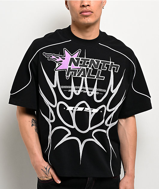 Ninth Hall Criminal Jersey Black Crop T-Shirt