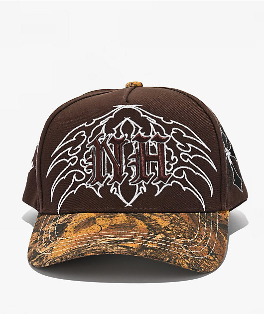 Ninth Hall Cross A-Frame Brown & Camo Snapback Hat