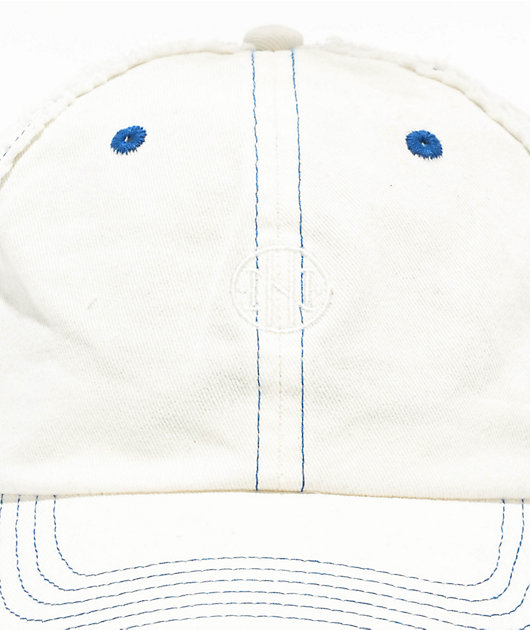 Ninth Hall Cypress Distressed White Strapback Hat